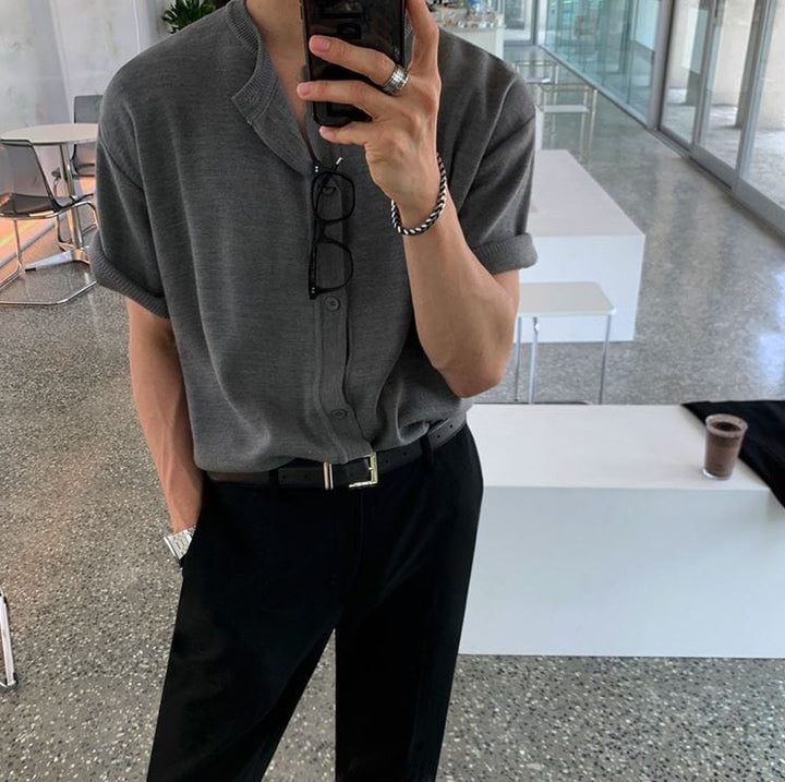 SwissFellas Herren klassisches Button-Up-Hemd, vielseitig und zeitlos