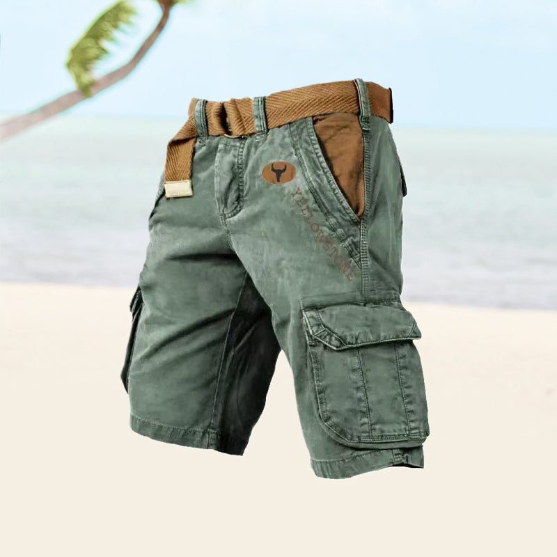 Lars | Herren Cargo Shorts mit Gürtel