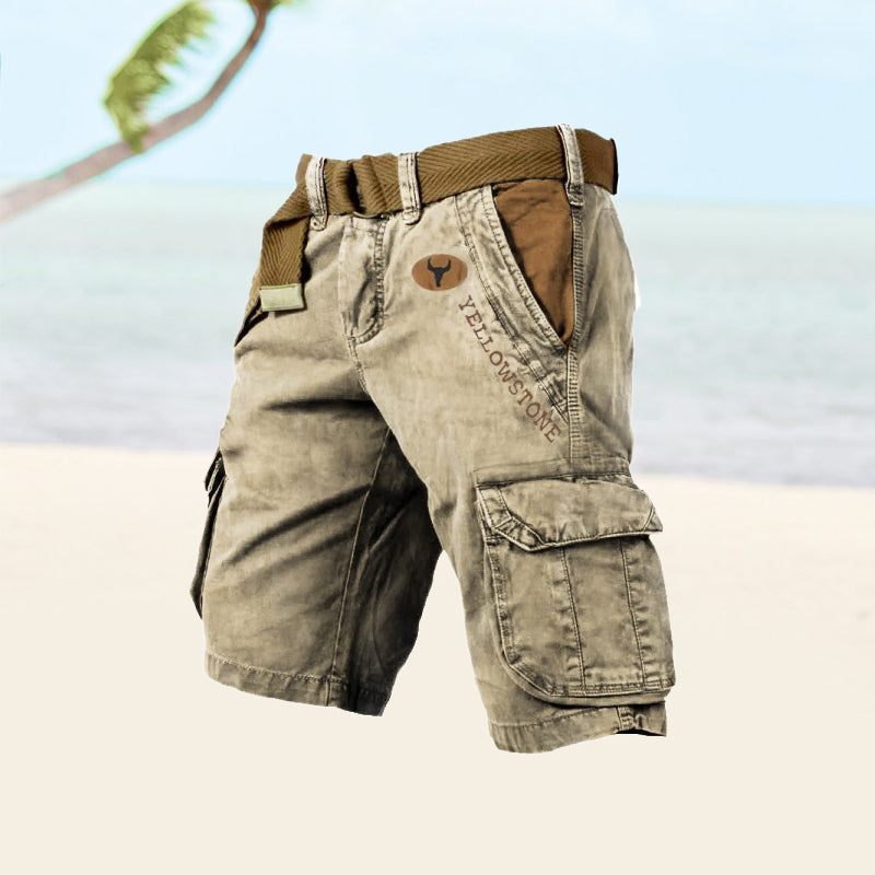 Lars | Herren Cargo Shorts mit Gürtel