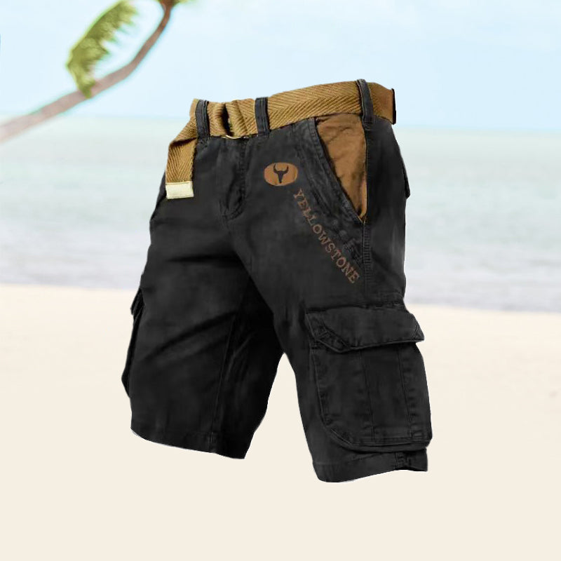 Lars | Herren Cargo Shorts mit Gürtel