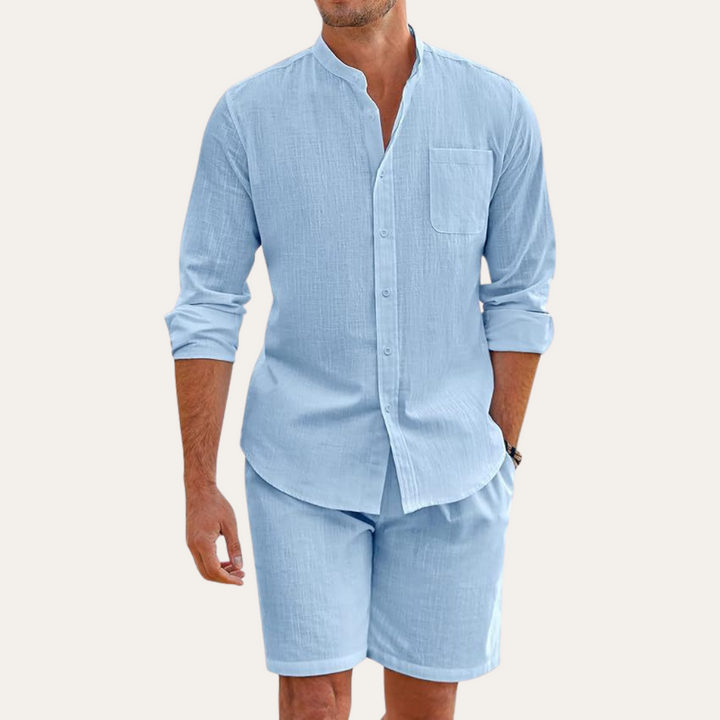Herren Zweiteiler | Hemd und Shorts im Relaxed Fit | Eleganter Sommer-Look