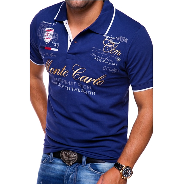Tobias | Herren Polo Shirt mit Brustprint