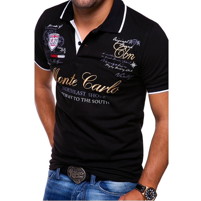 Tobias | Herren Polo Shirt mit Brustprint