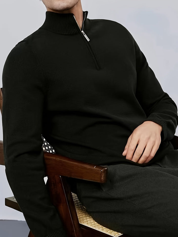 Luuk | Men's Sweater with Stand-up Collar