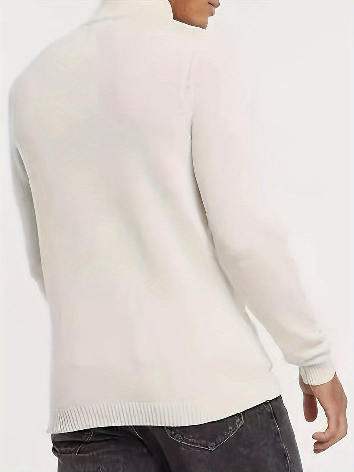 Luuk | Men's Sweater with Stand-up Collar