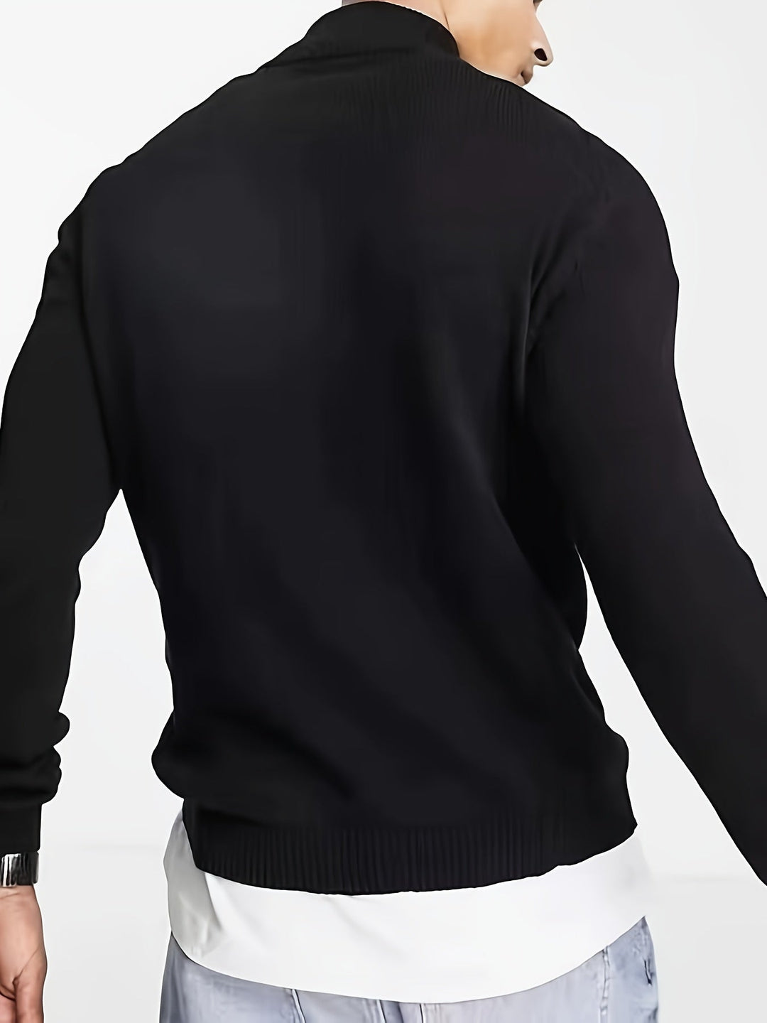 Luuk | Men's Sweater with Stand-up Collar