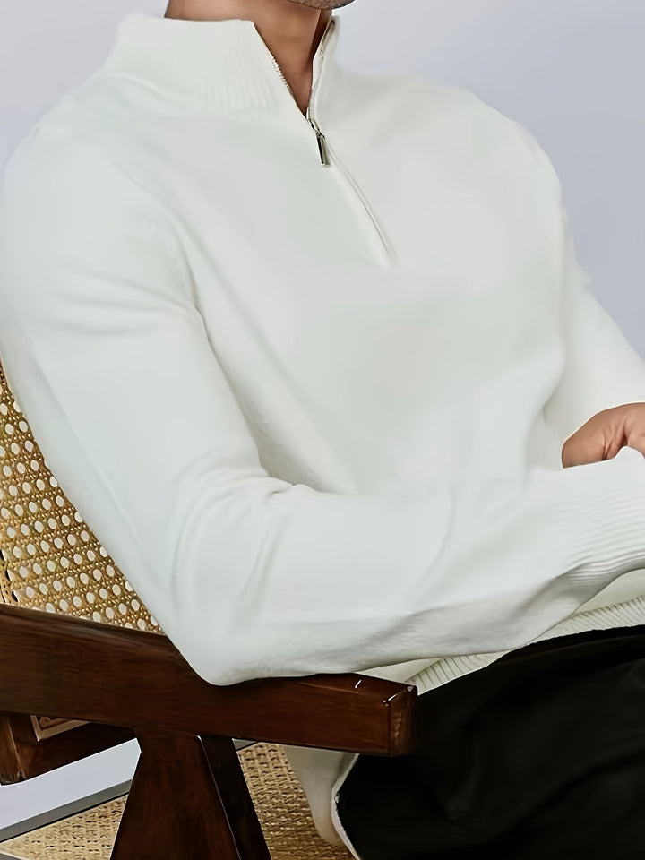 Luuk | Men's Sweater with Stand-up Collar