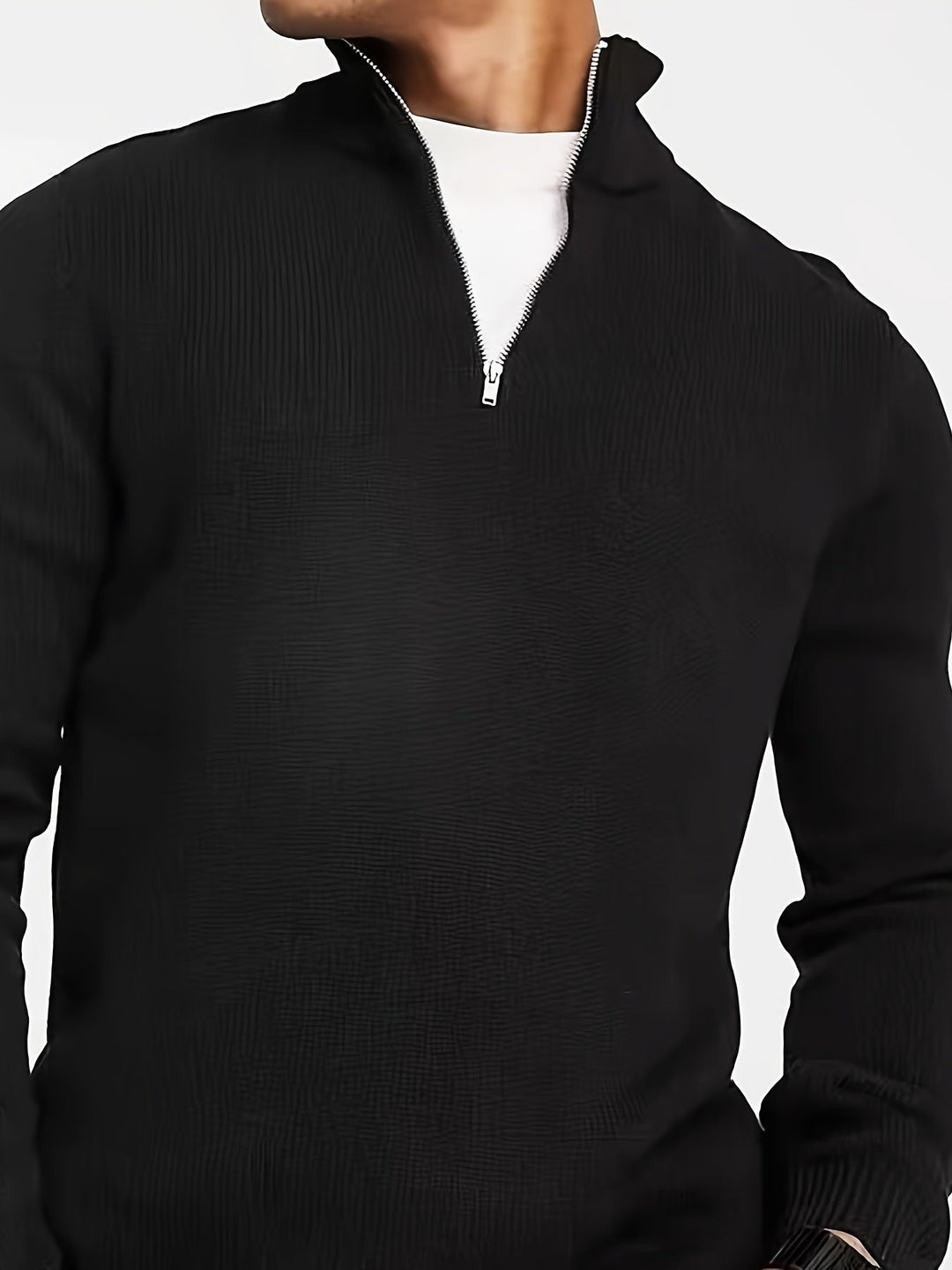 Luuk | Men's Sweater with Stand-up Collar