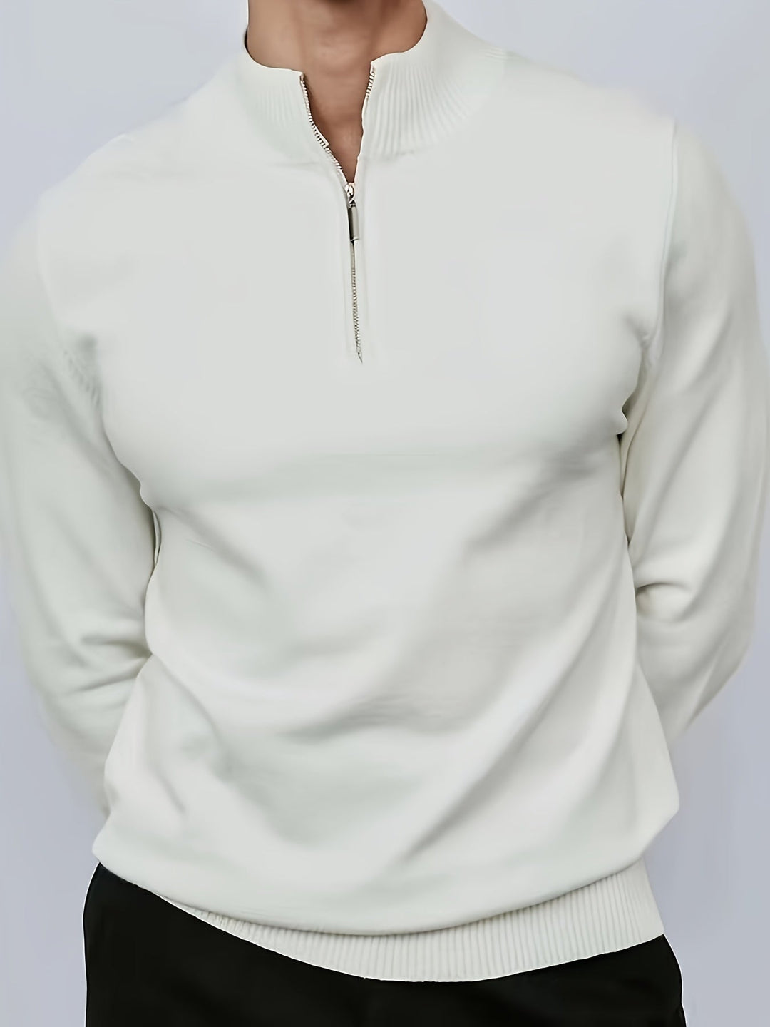 Luuk | Men's Sweater with Stand-up Collar