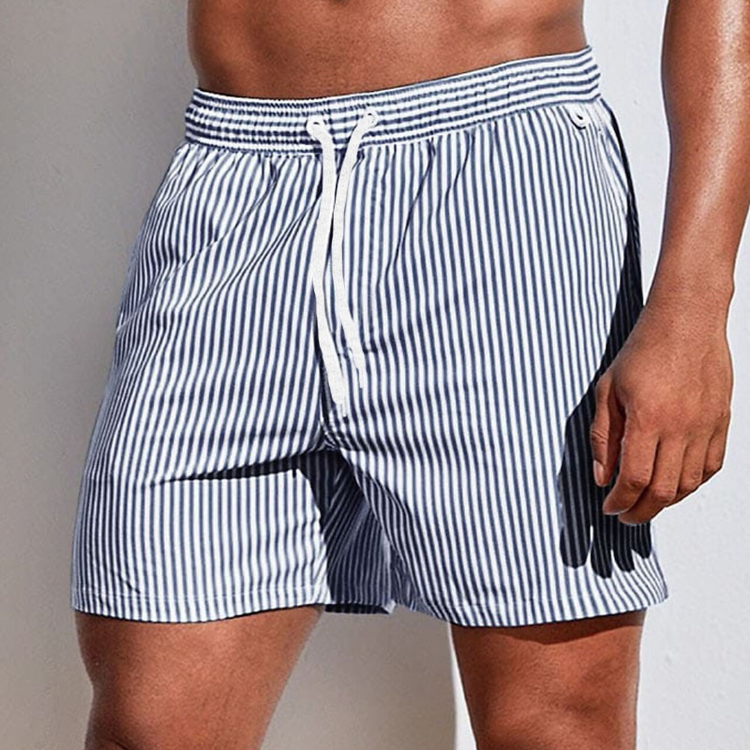 Sven | Gestreifte Shorts mit Kordelzug