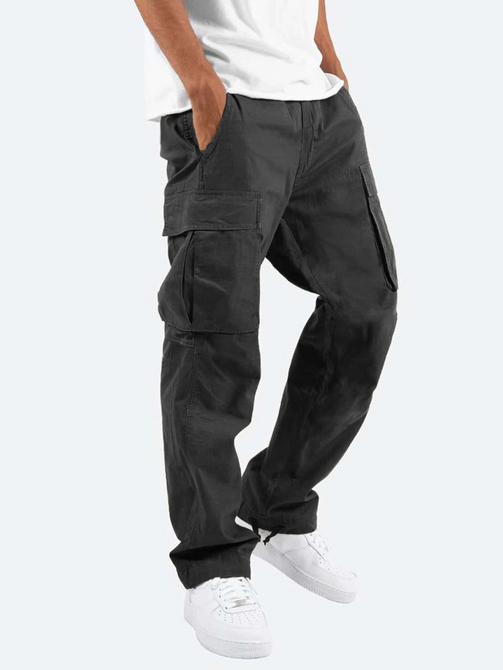 Herren Cargohose mit lockerem Schnitt Taschen mit Patte und verstellbaren Hosenbeinen | Cargohose