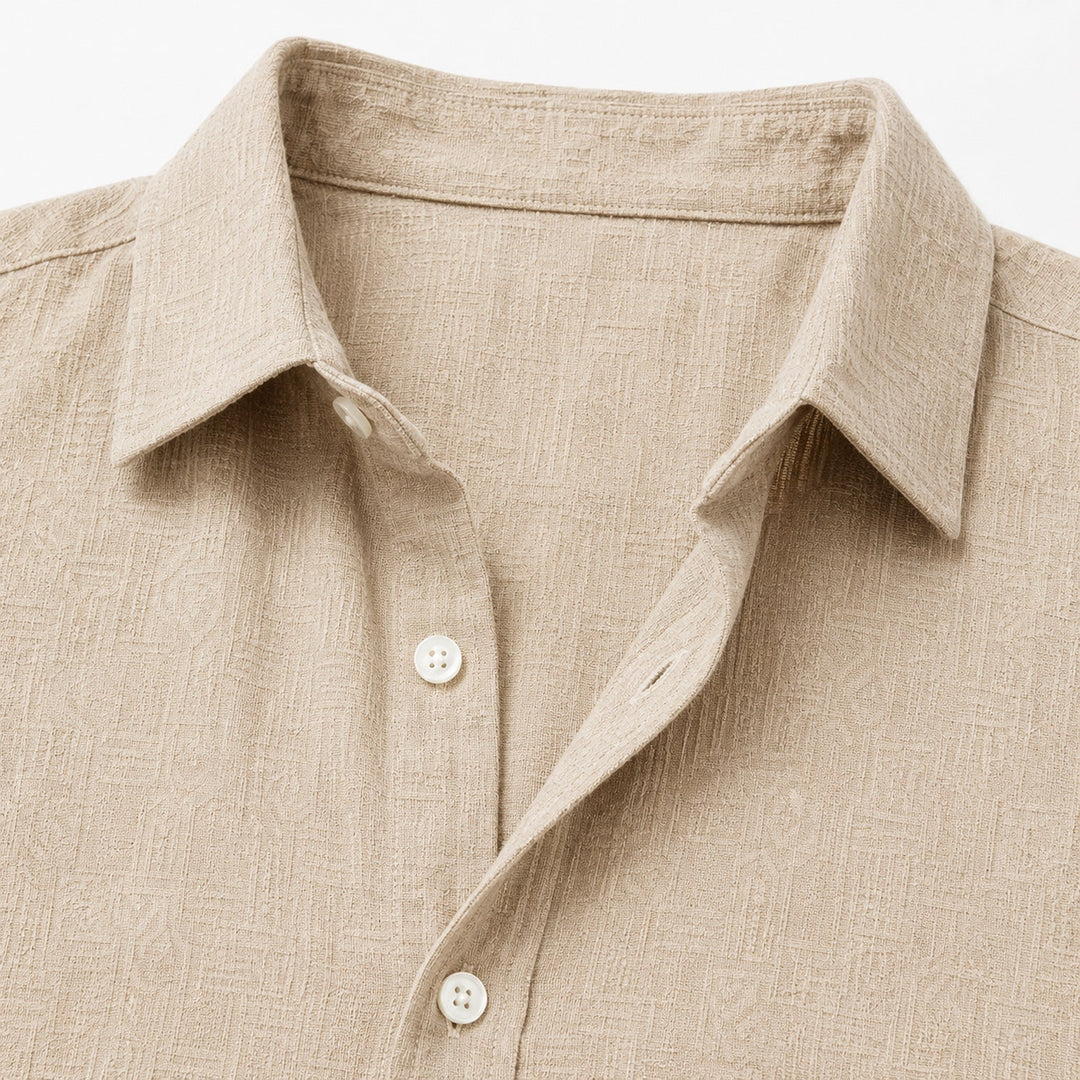 Marius | Men's Long-Sleeve Polo Shirt with Button Placket
