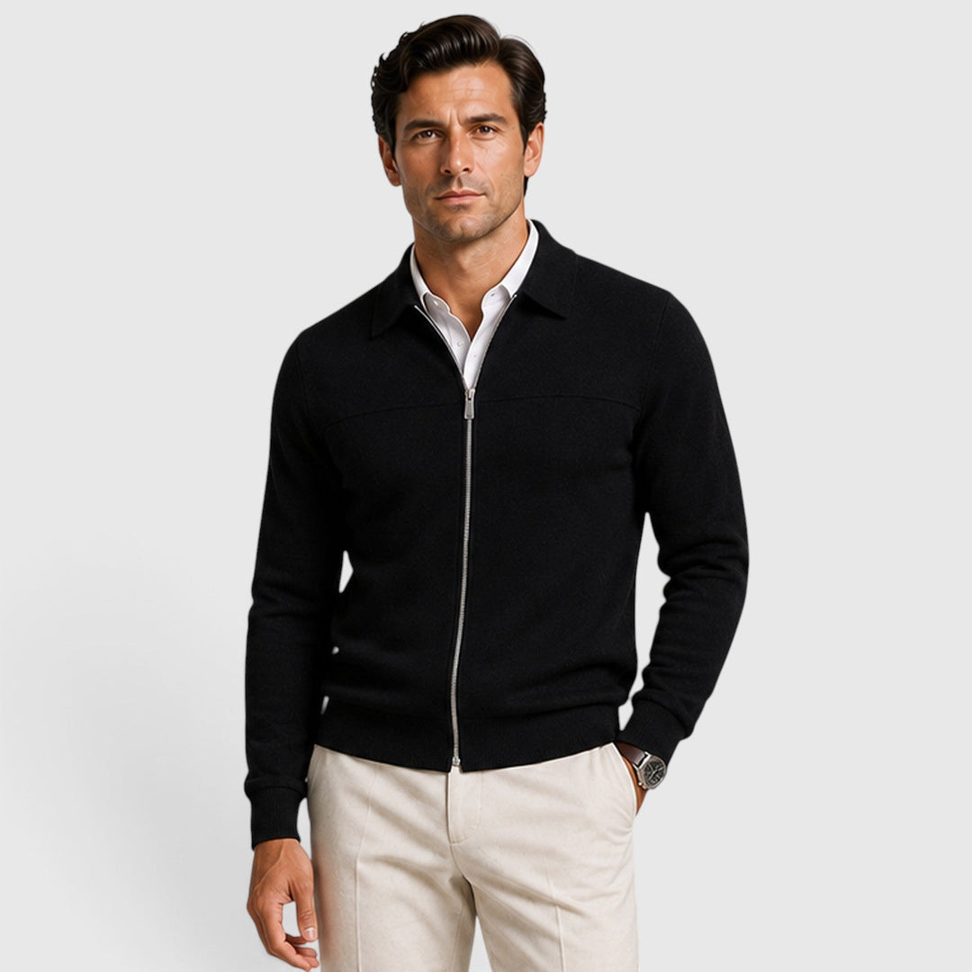 Niklas | Herren Strick Jacke mit Reißverschluss