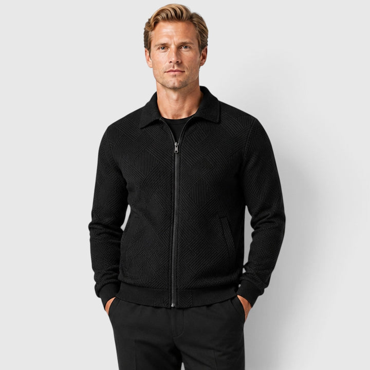 Erik | Herren Strukturjacke mit Reißverschluss