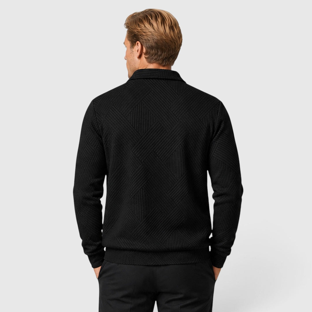 Erik | Herren Strukturjacke mit Reißverschluss