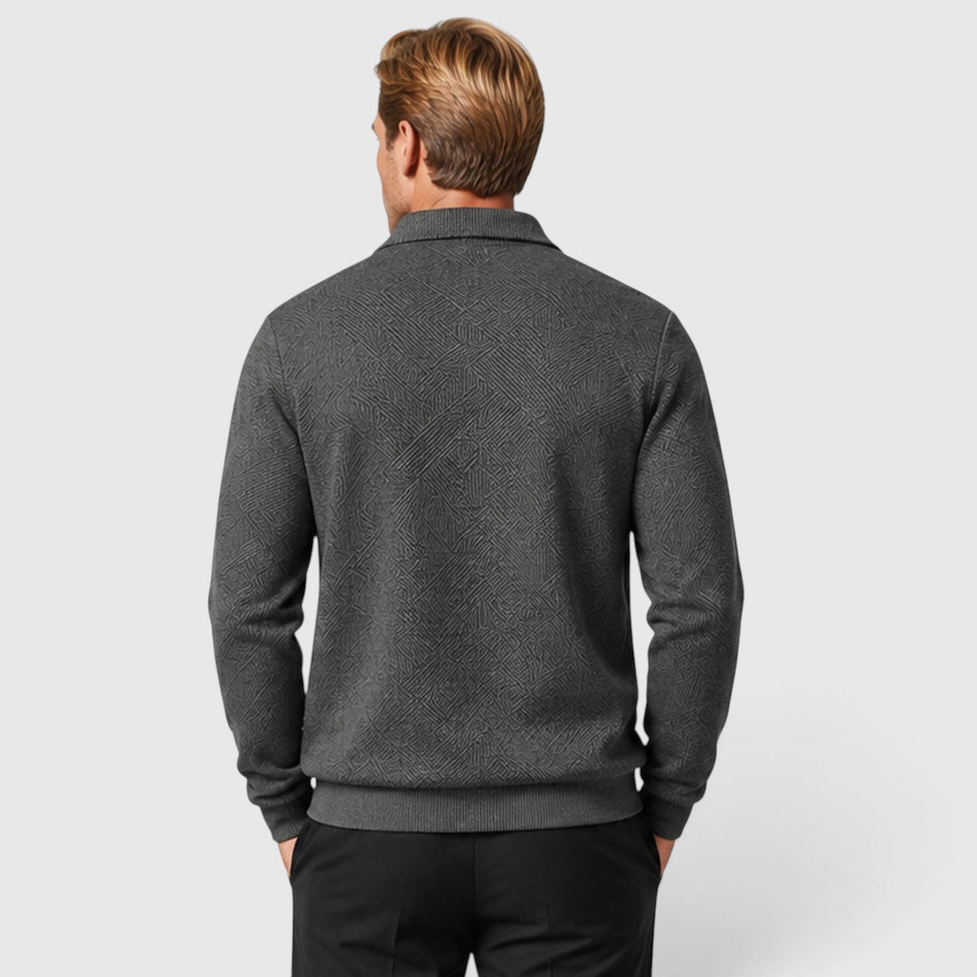 Erik | Herren Strukturjacke mit Reißverschluss