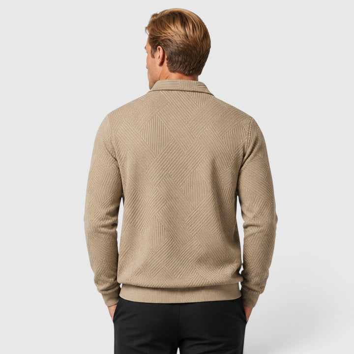 Erik | Herren Strukturjacke mit Reißverschluss
