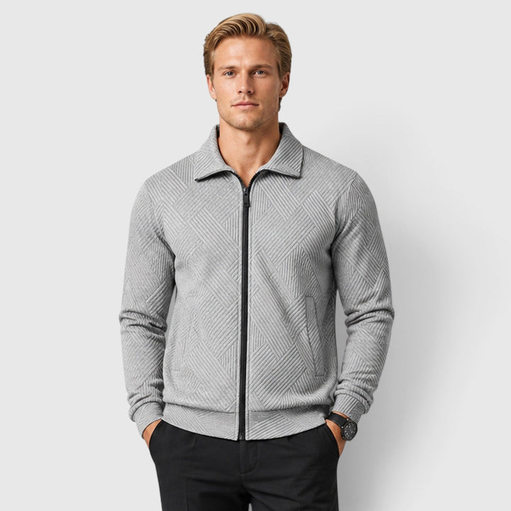 Erik | Herren Strukturjacke mit Reißverschluss