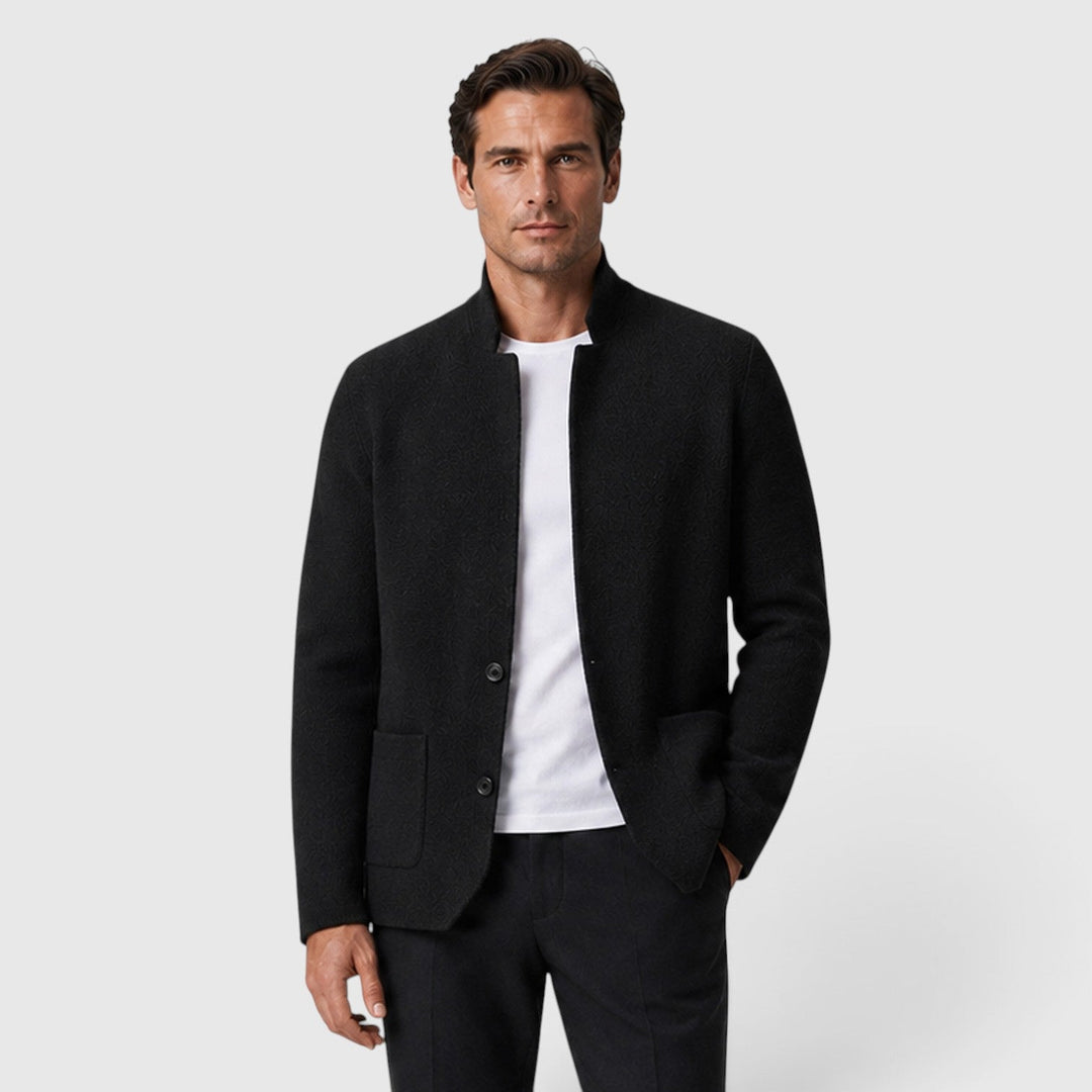 Lukas | Herren Strick Cardigan mit Kragen