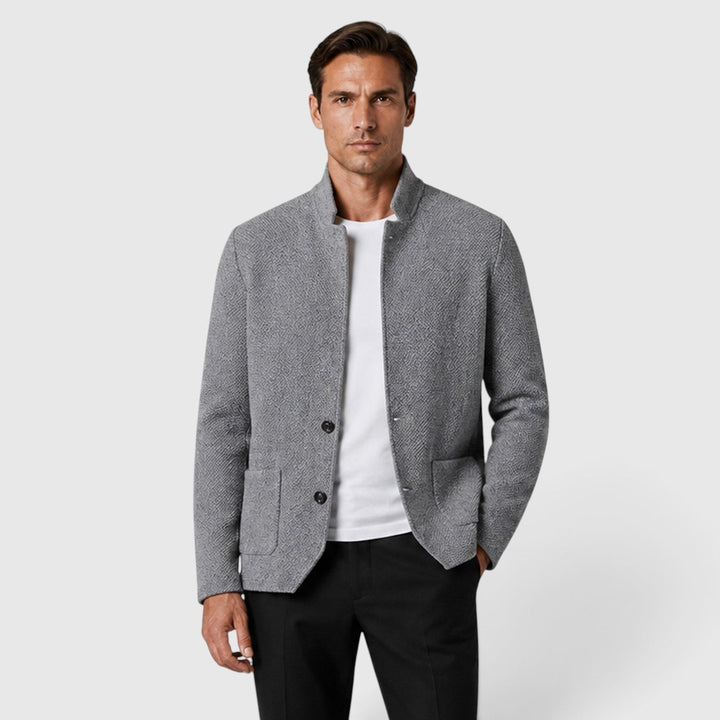 Lukas | Herren Strick Cardigan mit Kragen