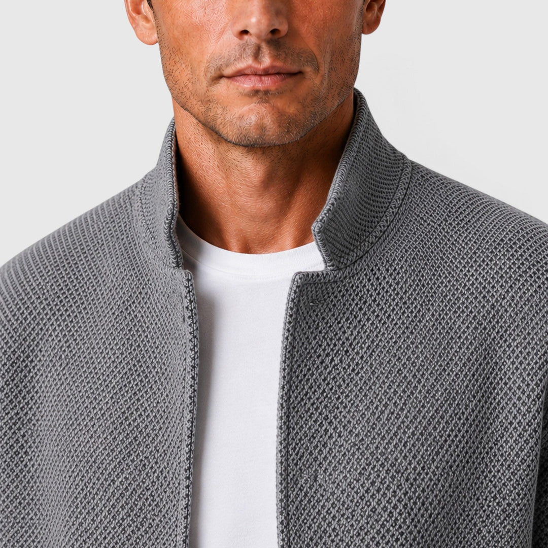 Lukas | Herren Strick Cardigan mit Kragen