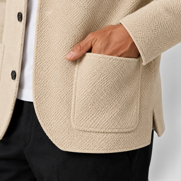 Lukas | Herren Strick Cardigan mit Kragen