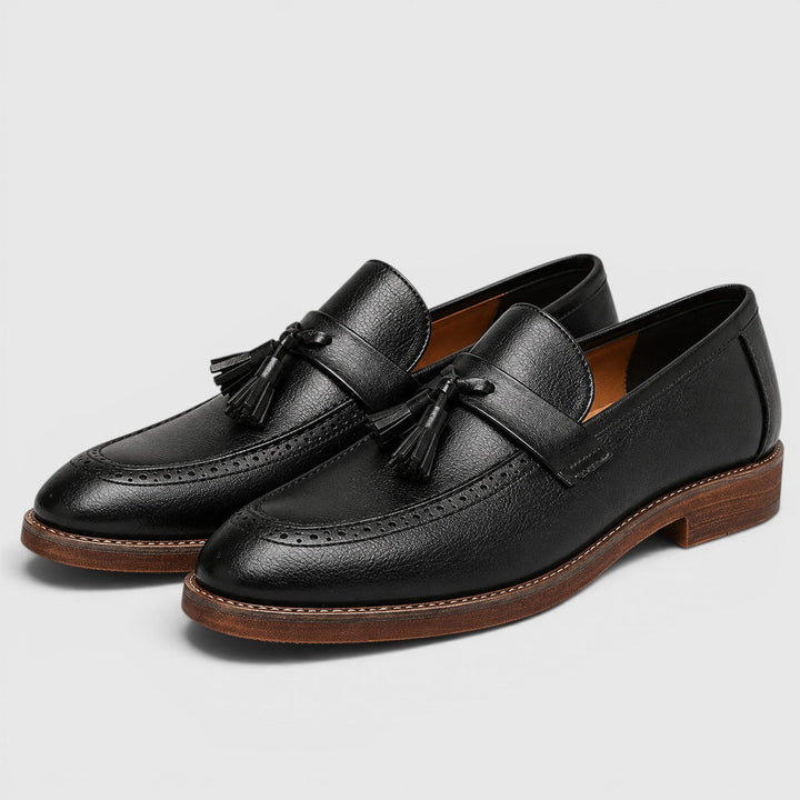 Caspar | Herren Leder Loafer mit Quasten