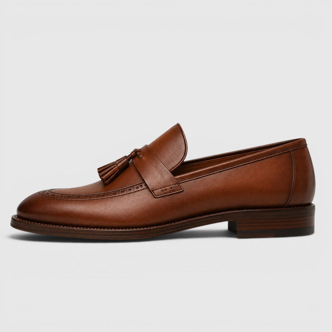 Caspar | Herren Leder Loafer mit Quasten