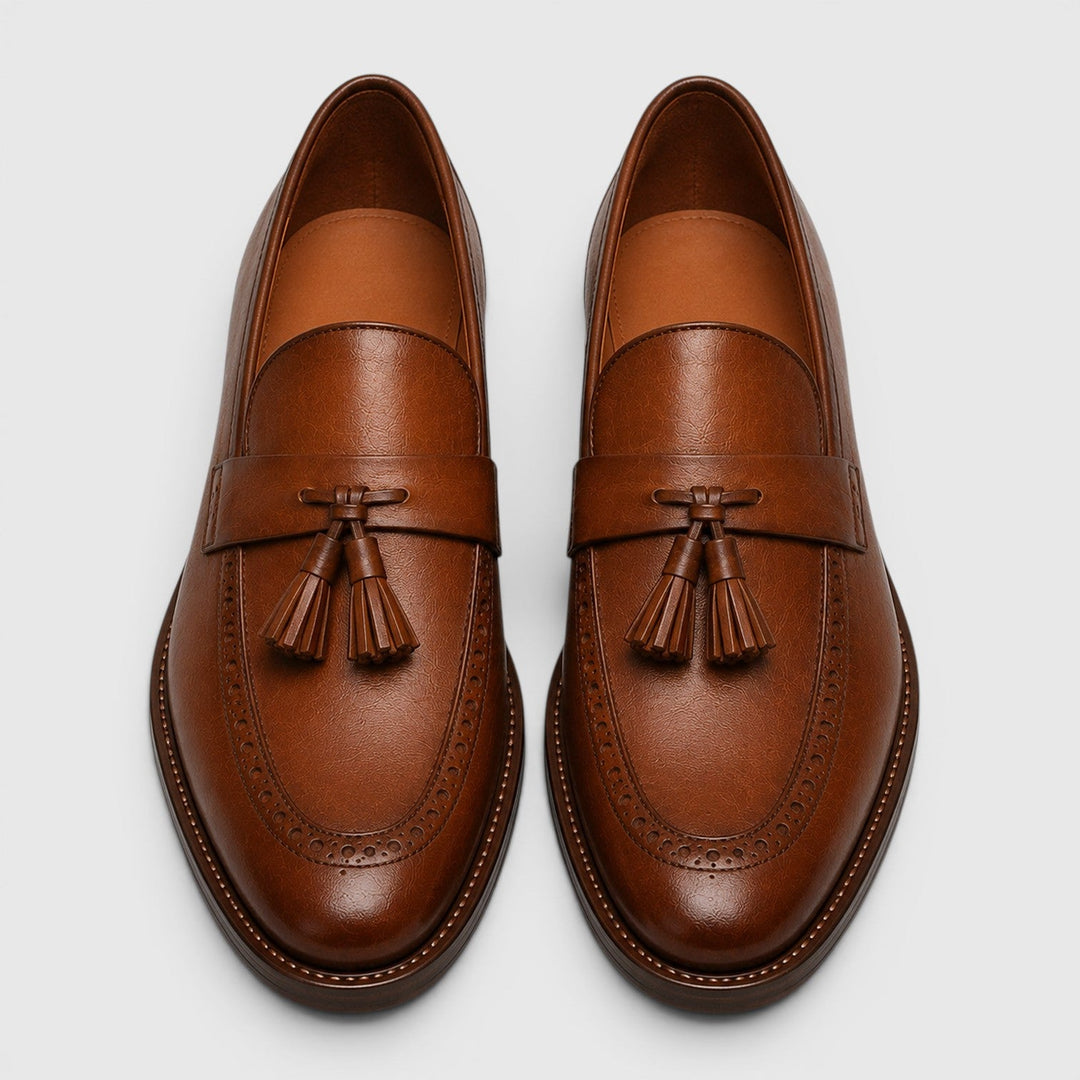 Caspar | Herren Leder Loafer mit Quasten