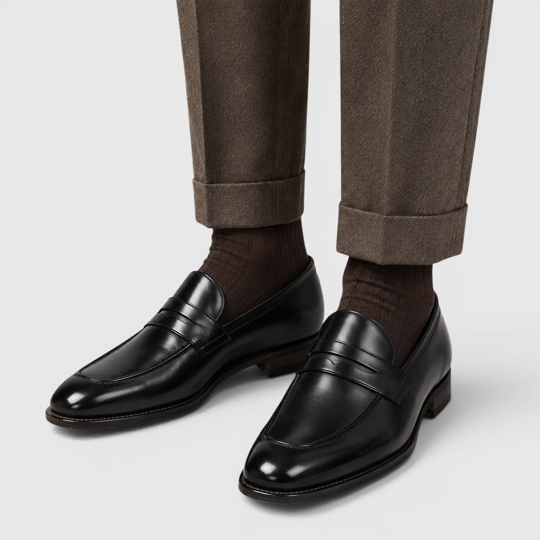Bruno | Herren Leder Loafer mit eckiger Spitze