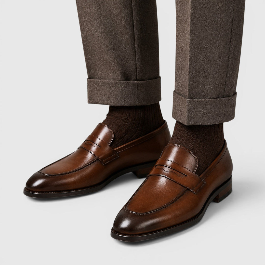 Bruno | Herren Leder Loafer mit eckiger Spitze
