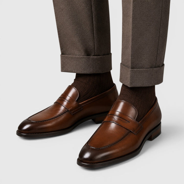 Bruno | Herren Leder Loafer mit eckiger Spitze