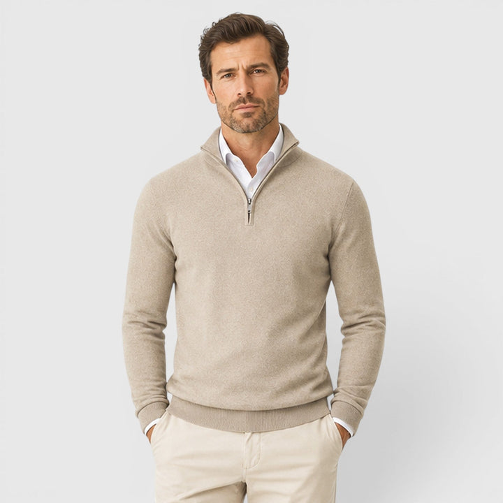 Florian | Herren Pullover mit Viertelreißverschluss