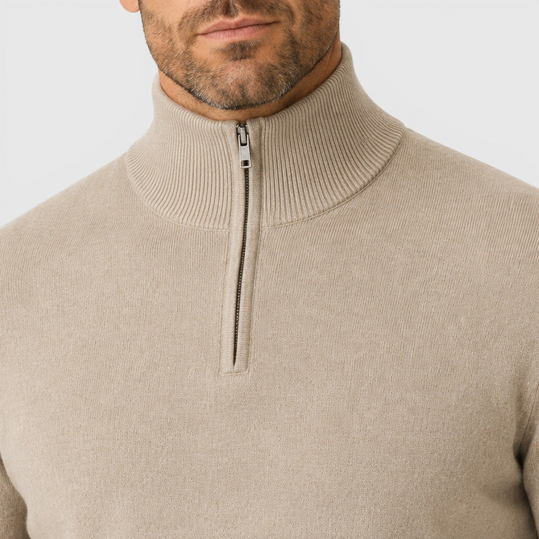 Florian | Herren Pullover mit Viertelreißverschluss