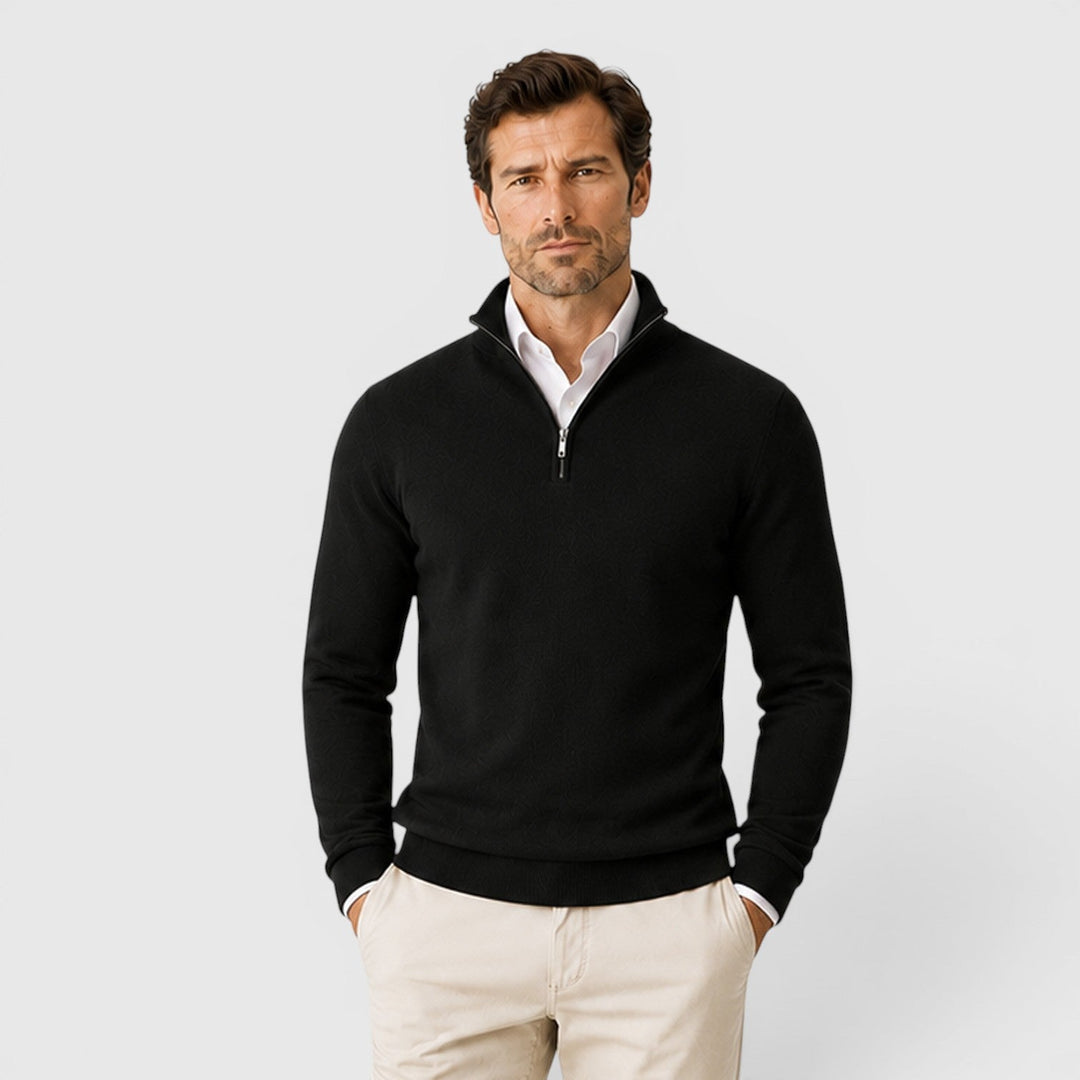 Florian | Herren Pullover mit Viertelreißverschluss