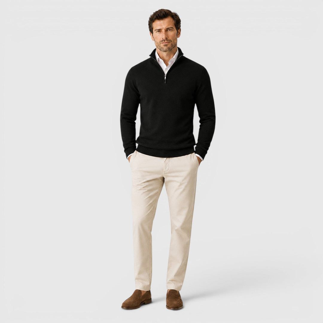 Florian | Herren Pullover mit Viertelreißverschluss