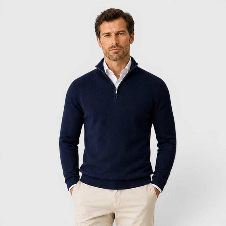 Florian | Herren Pullover mit Viertelreißverschluss
