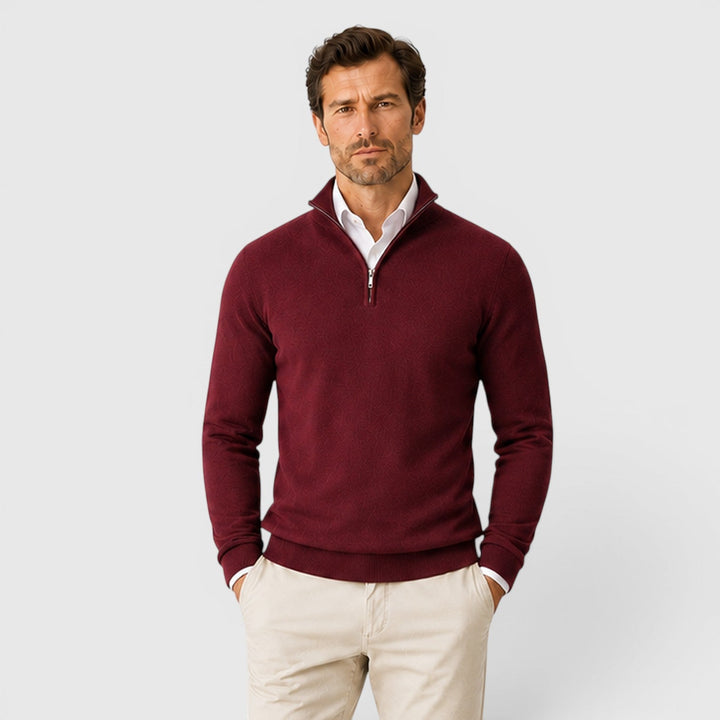 Florian | Herren Pullover mit Viertelreißverschluss