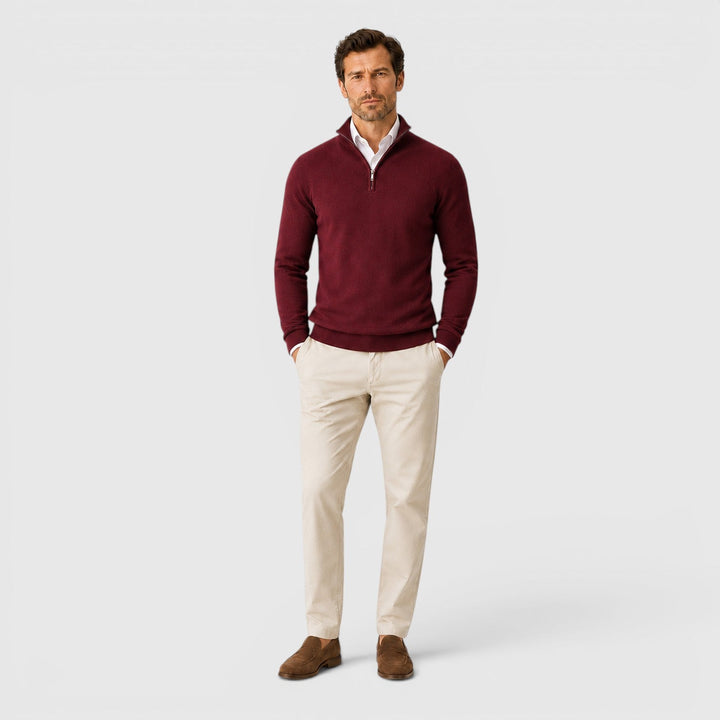 Florian | Herren Pullover mit Viertelreißverschluss
