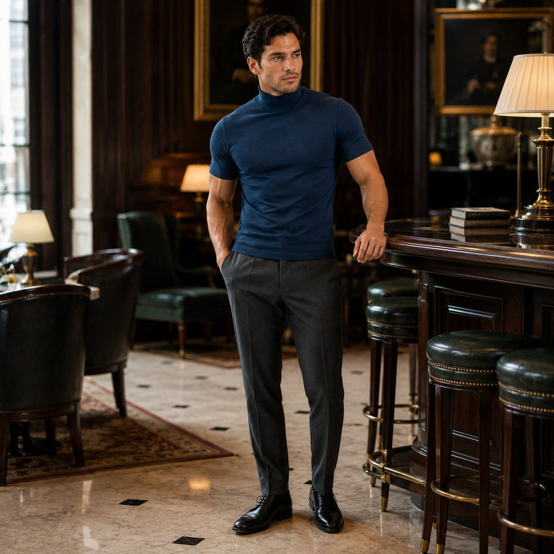 Julian | Men's Mock-Neck T-Shirt