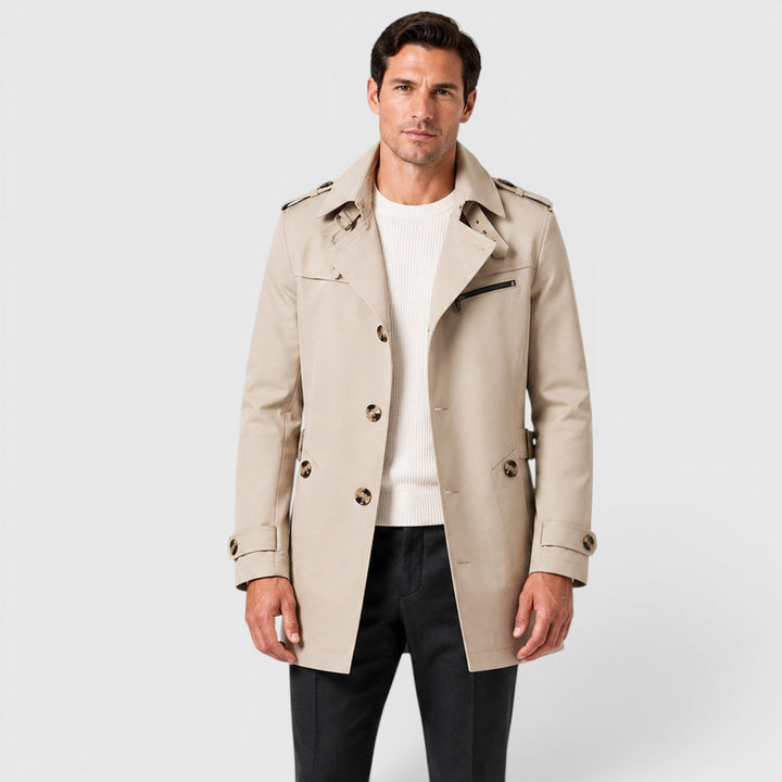 Nicolas | Herren Trenchcoat im Military-Look