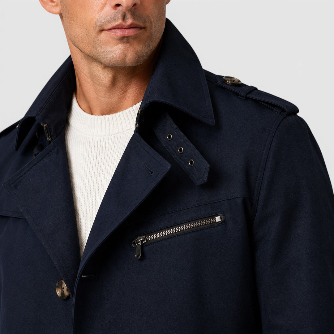 Nicolas | Herren Trenchcoat im Military-Look