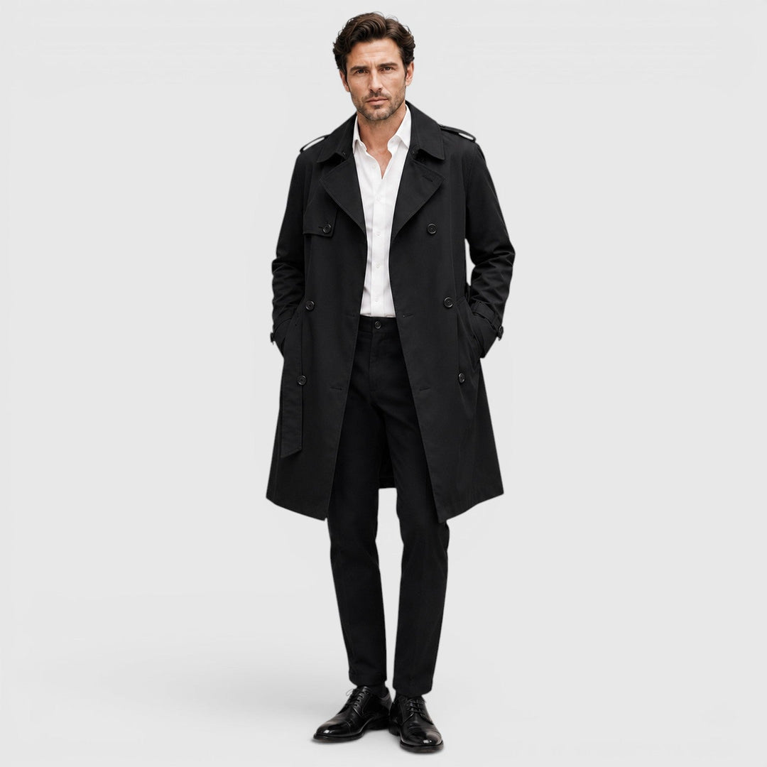 Leon | Herren Trenchcoat mit Gürtel