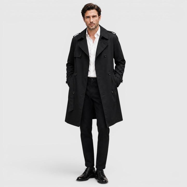 Leon | Herren Trenchcoat mit Gürtel