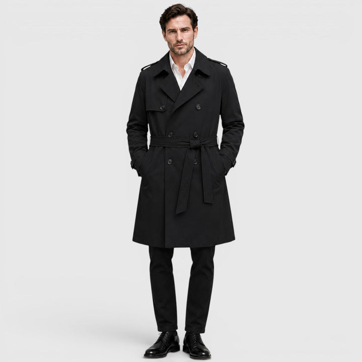 Leon | Herren Trenchcoat mit Gürtel