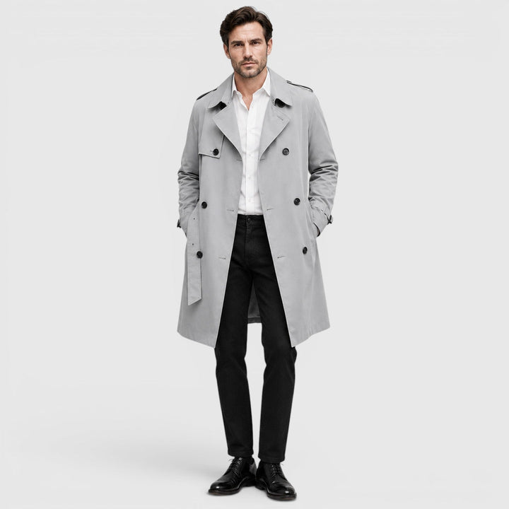 Leon | Herren Trenchcoat mit Gürtel