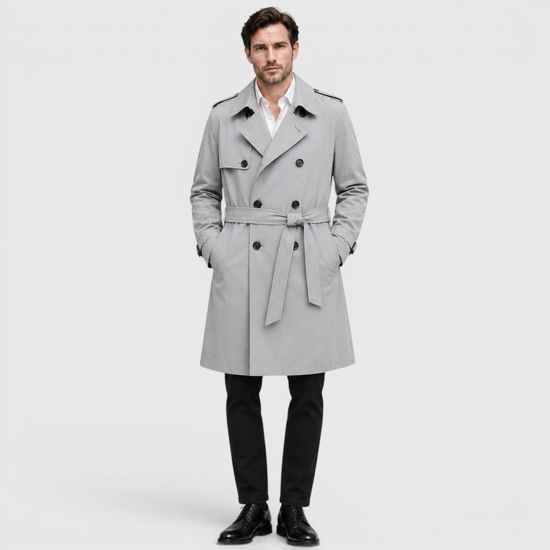 Leon | Herren Trenchcoat mit Gürtel