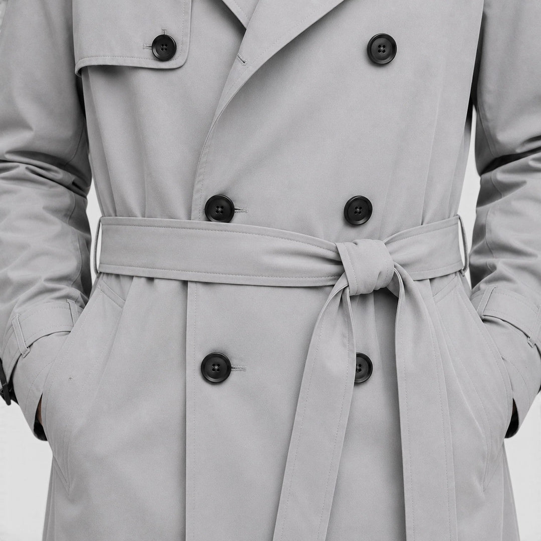 Leon | Herren Trenchcoat mit Gürtel