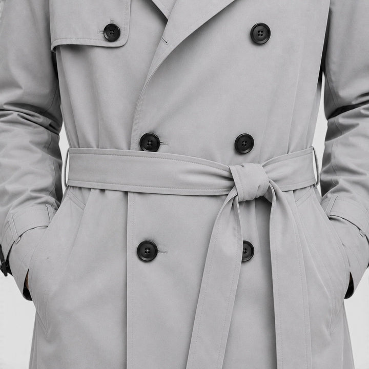 Leon | Herren Trenchcoat mit Gürtel