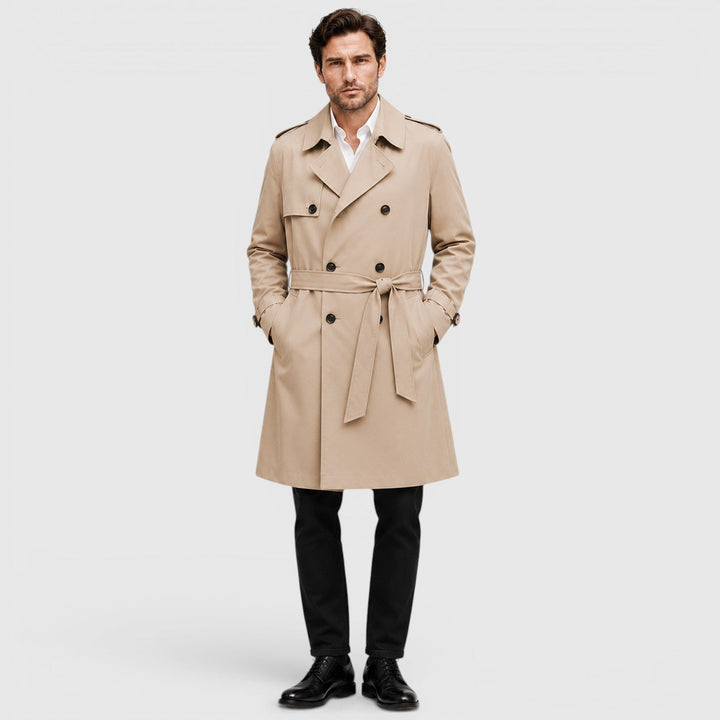 Leon | Herren Trenchcoat mit Gürtel
